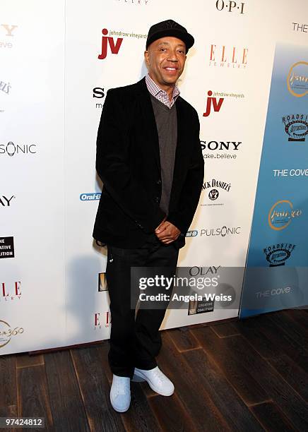 Russell Simmons attends HAVEN360, Premiere.com and Roadside Attractions' cocktail reception to celebrate the Academy Award nominated documentary 'The...