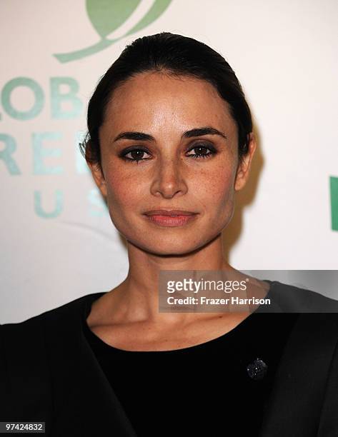 Actress Mia Maestro arrives at the 7th Annual Global Green USA Pre-Oscar held at the Avalon on March 3, 2010 in Hollywood, California.