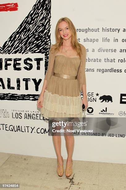 Heather Graham attends the ManifestEquality opening night party on March 3, 2010 in Hollywood, California.