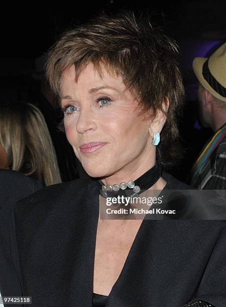 Actress Jane Fonda attends the Pre-Oscar Poolside Party benefiting The Red Cross Haiti & Chile Relief Fund at the Beverly Wilshire - Four Seasons...