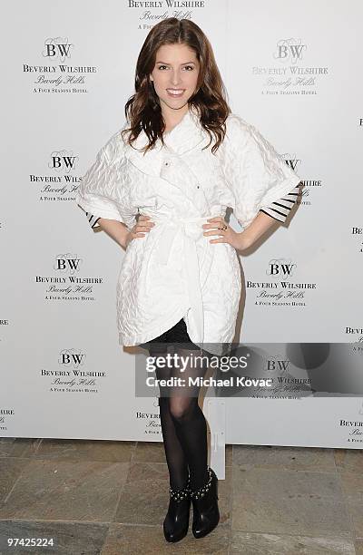 Actress Anna Kendrick attends the Pre-Oscar Poolside Party benefiting The Red Cross Haiti & Chile Relief Fund at the Beverly Wilshire - Four Seasons...