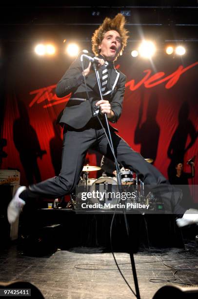 Howlin' Pelle Almqvist of The Hives performs on stage at Forum Theatre on 29th December 2008 in Melbourne, Australia.