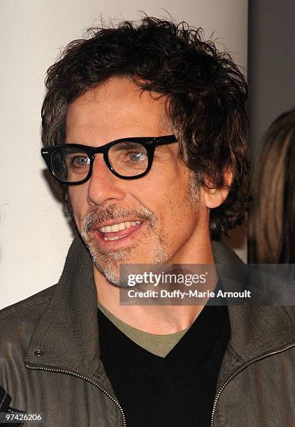 Actor Ben Stiller attends the official cocktail reception honoring "The Cove" Academy Award Nomination at Andaz Hotel on March 3, 2010 in West...