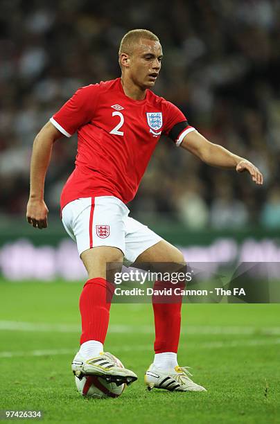 Wes Brown of England in action during the International Friendly match between England and Egypt at Wembley Stadium on March 3, 2010 in London,...