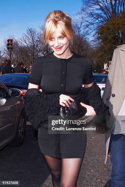 Melanie Laurent attends Balenciaga Ready to Wear show as part of the Paris Womenswear Fashion Week Fall/Winter 2011 at Hotel Crillon on March 4, 2010...