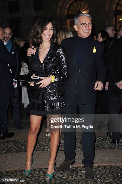 Caterina Balivo and Carlo Rossella attend Vogue.it during Milan Fashion Week Womenswear Autumn/Winter 2010 on February 26, 2010 in Milan, Italy.