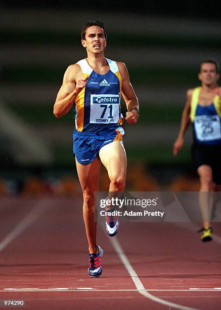 Pat Dwyer of Australia in action during the mens 400m, at the Telstra Athletics Grand Prix, Homebush Athletics Centre, Sydney Australia. Mandatory...