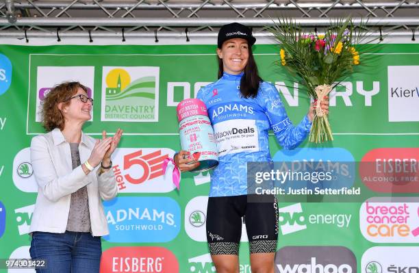 Podium / Danielle Rowe of The Great Britain and Team WaowDeals Pro Cycling Blue Best British Rider / Celebration / Trophy / during the 5th OVO Energy...