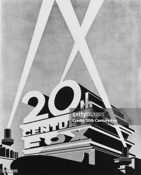 The art deco logo of the 20th Century Fox film studios, circa 1955. The logo was originally designed by Emil Kosa, Jr. And later modified by Rocky...