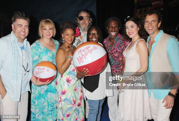 Eric Petersen, Lisa Howard, Rema Webb, Don Sparks, Whoopi Goldberg, Andre Ward, Alison Luff and Paul Alexander Nolan pose backstage at the hit...