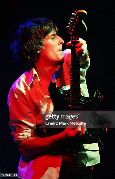 Stephen Malkmus of US band Pavement performs on stage at the Enmore Theatre on March 4, 2010 in Sydney, Australia.