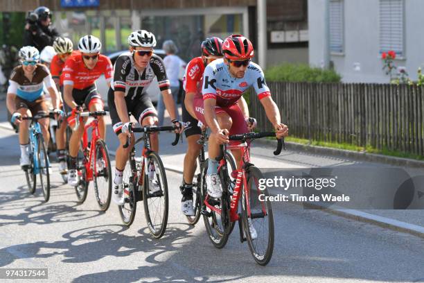 Soren Kragh Andersen of Denmark and Team Sunweb / Michael Gogl of Austria and Team Trek Segafredo / Cyril Gautier of France and Team AG2R La Mondiale...