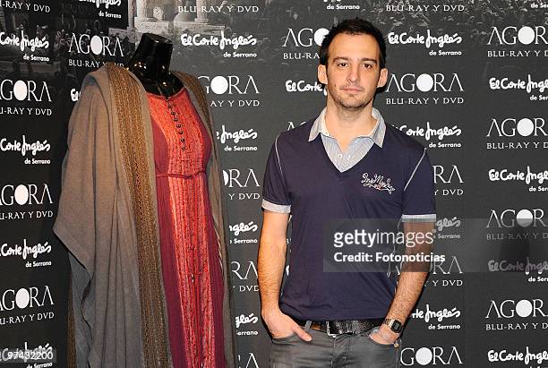 Director Alejandro Amenabar presents 'Agora' in DVD and Blu-Ray, at El Corte Ingles on March 4, 2010 in Madrid, Spain.