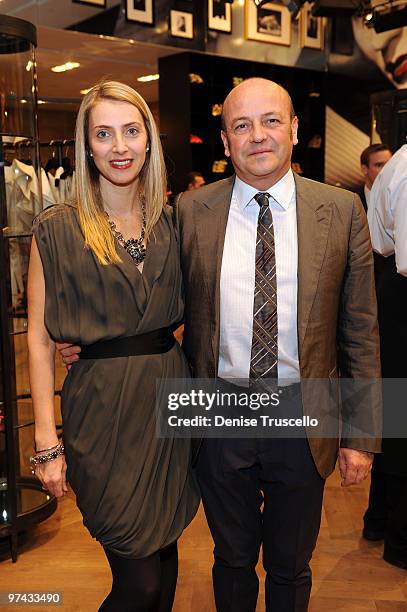Cecile Andrau and Thierry Andretta attend the Lanvin Las Vegas Grand Opening at CityCenter on February 26, 2010 in Las Vegas, Nevada.