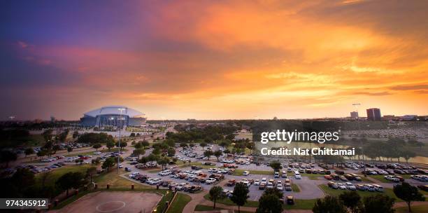 at&t stadium twilight - at & t centre fotografías e imágenes de stock