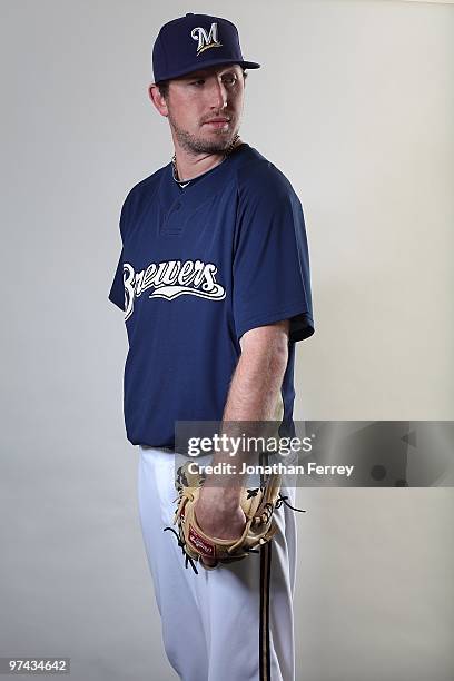 Josh Butler poses for a portrait during the Milwaukee Brewers Photo Day at the Maryvale Baseball Park on March 1, 2010 in Maryvale, Arizona.