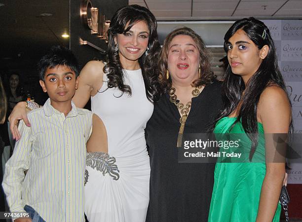 Ritu Nanda with Queenie at the launch of designer Queenie's jewellery collection in association with Gitanjali in Mumbai on March 3, 2010.
