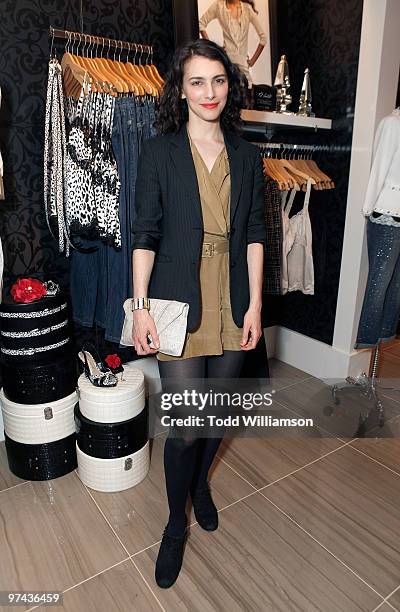 Liane Balaban attends an ELLE and White House | Black Market Beverly Center In-Store Event at The Beverly Center on March 3, 2010 in Los Angeles,...