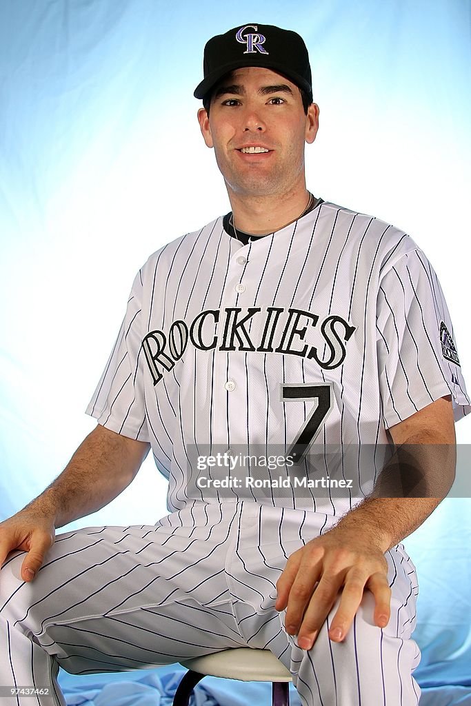 Seth Rapper Colorado Seth Smith of the Colorado Rockies poses for a photo during Spring ...