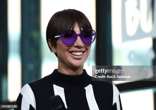 Singer and actress Jackie Cruz visits Build Series to discuss her album "La Hora Loca" at Build Studio on June 14, 2018 in New York City.