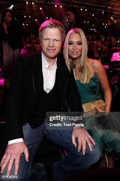 Former German national goal keeper Oliver Kahn and new girlfriend Svenja attend the Echo Award 2010 at Palais am Funkturm on March 4, 2010 in Berlin,...