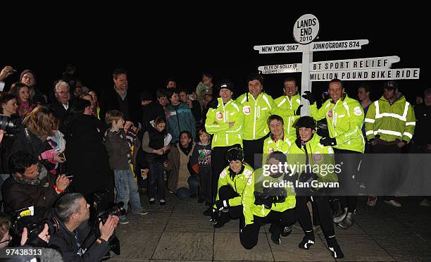 The Sport Relief Million Pound Bike Ride Team comprising of Fearne Cotton, Miranda Hart, Russell Howard, Patrick Kielty, Davina McCall and David...