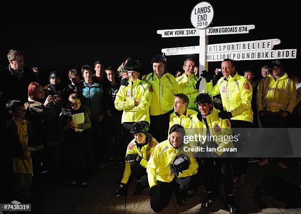 The Sport Relief Million Pound Bike Ride Team comprising of Fearne Cotton, Miranda Hart, Russell Howard, Patrick Kielty, Davina McCall and David...