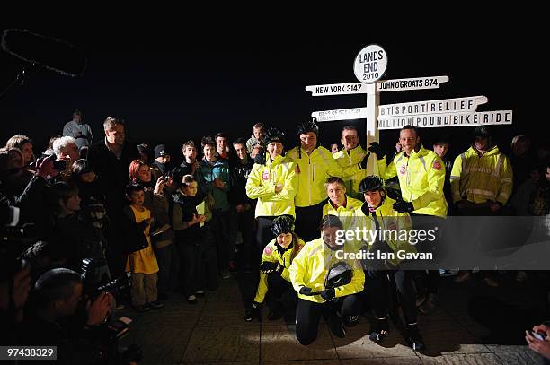 The Sport Relief Million Pound Bike Ride Team comprising of Fearne Cotton, Miranda Hart, Russell Howard, Patrick Kielty, Davina McCall and David...