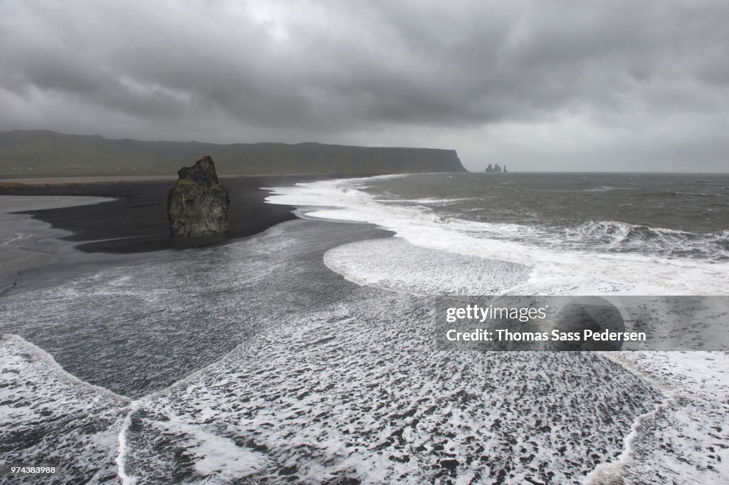 Stormy weather over sea, Iceland