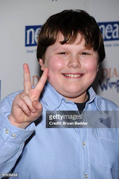 Actor Robert Capron attends the premiere of "Diary Of A Wimpy Kid" at the Ziegfeld Theatre on March 4, 2010 in New York City.
