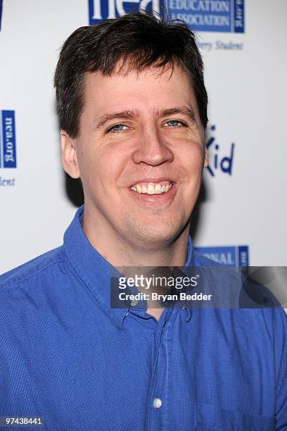 Author Jeff Kinney attend the premiere of "Diary Of A Wimpy Kid" at the Ziegfeld Theatre on March 4, 2010 in New York City.