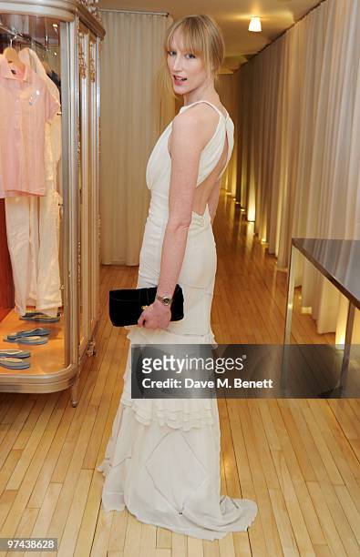 Jade Parfitt attends the private dinner for the White Ribbon Alliance's Global Dinner Party Campaign, at Agua in the Sanderson Hotel on March 4, 2010...