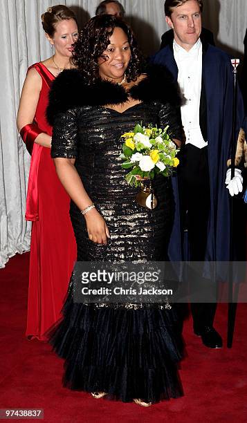 South African President Jacob Zuma's wife Thobeka Madiba Zuma attends a banquet at the Guildhall on March 4, 2010 in London, England. President Zuma...