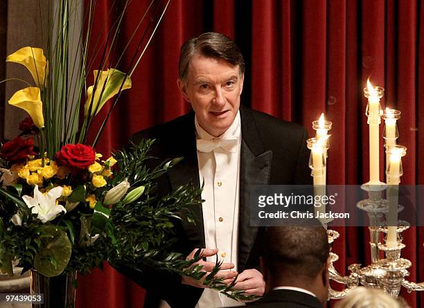 Peter Mandelson attends a banquet in honour of South African President Jacob Zuma at the Guildhall on March 4, 2010 in London, England. President...