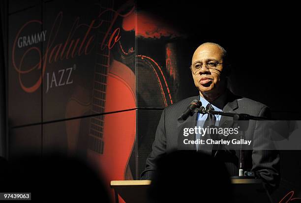 David Sears speaks at the GRAMMY Salute To Jazz at The GRAMMY Museum on January 26, 2010 in Los Angeles, California.