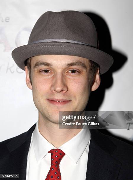 Tobias Segal poses at the after party for the Broadway opening of "The Miracle Worker" at Crimson on March 3, 2010 in New York City.