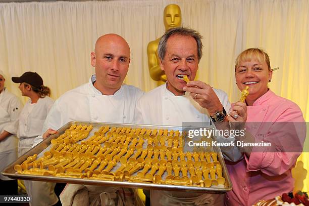 Governors Ball Master Chef Wolfgang Puck and Governors Ball executive pastry chef Sherry Yard attend the 82nd Academy Awards food and beverage...