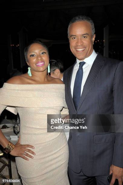 Alicia Quarles and Maurice DuBois attend Urban Tech 2018 Gala Awards dinner at The Pierre Hotel on June 13, 2018 in New York City.