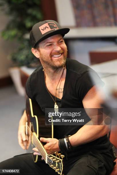 Singer-songwriter Kip Moore joins ACM Lifting Lives campers during ACM Lifting Lives Music Camp Songwriting Workshop at Vanderbilt University on June...