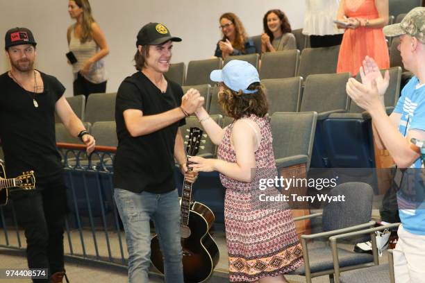 Producer Ross Copperman joins ACM Lifting Lives campers during ACM Lifting Lives Music Camp Songwriting Workshop at Vanderbilt University on June 14,...