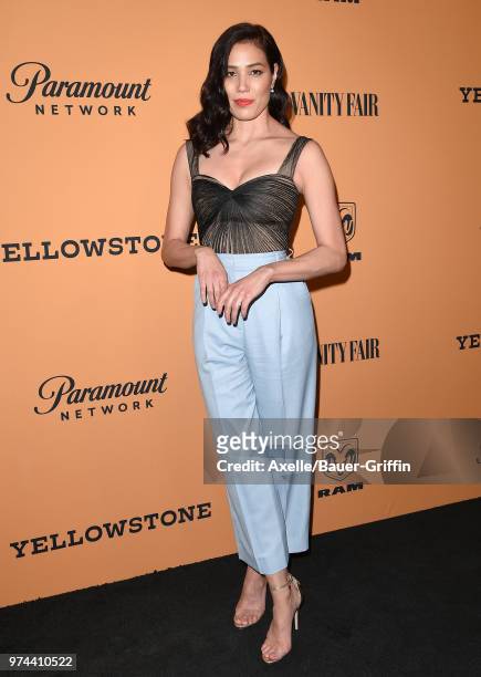 Actress Michaela Conlin arrives at the premiere of Paramount Pictures' 'Yellowstone' at Paramount Studios on June 11, 2018 in Hollywood, California.