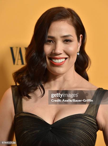 Actress Michaela Conlin arrives at the premiere of Paramount Pictures' 'Yellowstone' at Paramount Studios on June 11, 2018 in Hollywood, California.