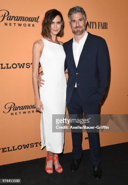 Actors Odette Annable and Dave Annable arrive at the premiere of Paramount Pictures' 'Yellowstone' at Paramount Studios on June 11, 2018 in...