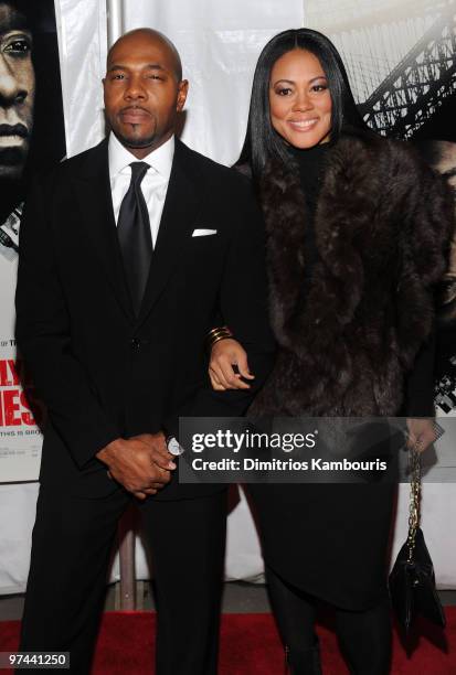 Director Antoine Fuqua and Lela Rochon attend the premiere of "Brooklyn's Finest" at AMC Loews Lincoln Square 13 theater on March 2, 2010 in New York...