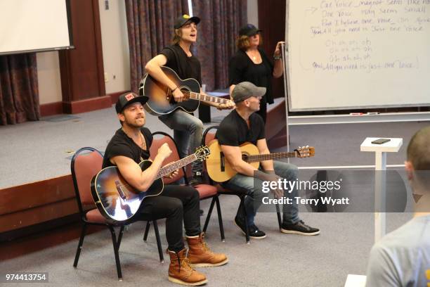 Singer-songwriter Kip Moore, Producer Ross Copperman and songwriter Jon Nite join ACM Lifting Lives campers during ACM Lifting Lives Music Camp...