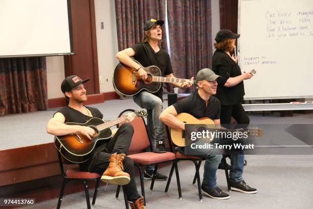 Singer-songwriter Kip Moore, Producer Ross Copperman and songwriter Jon Nite join ACM Lifting Lives campers during ACM Lifting Lives Music Camp...