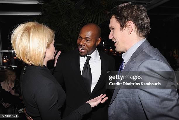 Ellen Barkin, directorAntoine Fuqua and Ethan Hawke attend the after party for the premiere of "Brooklyn's Finest" at on March 2, 2010 in New York...