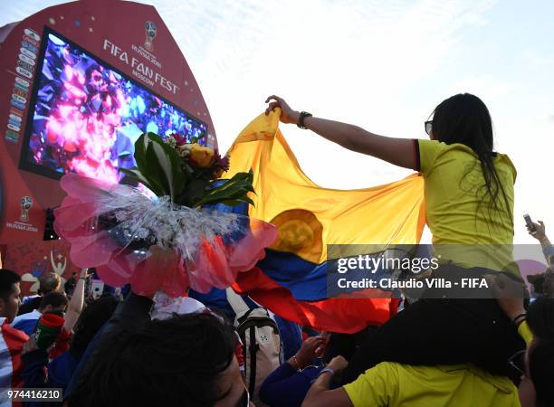 General view during the 2018 FIFA World Cup Russia group A match between Russia and Saudi Arabia at Luzhniki Stadium on June 14, 2018 in Moscow,...