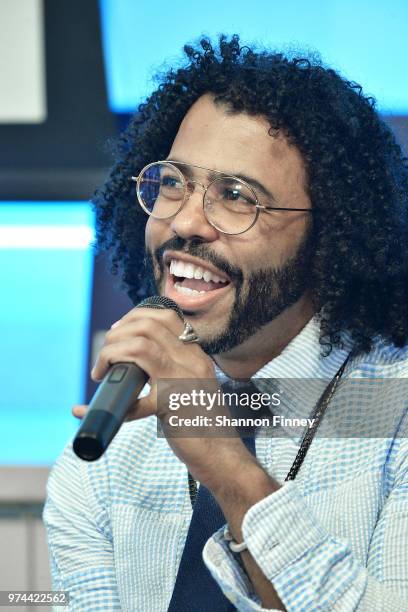 Actor Daveed Diggs from the original Broadway cast of "Hamilton" speaks at the Reach Higher Initiative Beating the Odds Summit to support...