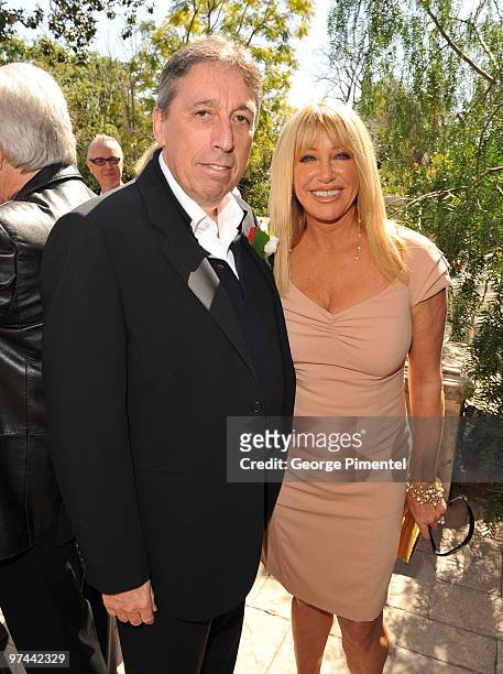 Nominee Ivan Reitman and Suzanne Somers at the Canadian Consulate's Oscar Luncheon on March 04, 2010 at the Canadian Residence in Hancock Park,...